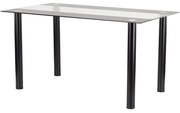 Riona 140 cm szögletes üveg étkezőasztal