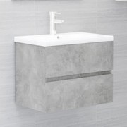 betonszürke szerelt fa mosdószekrény 60 x 38,5 x 45 cm