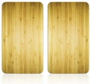 Edzett üveg tűzhely fedőlap szett 2 db-os 52x30 cm Wooden – Maximex