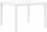 vidaXL Kerti Asztal Fehér 100 x 100 x 73 cm polirattan