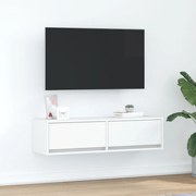 TV Szekrény Fehér 100x31x25,5 cm Műszaki Fa