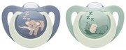 Baba cumi  NUK First Choice Night 6-18m 2 db Hippo/Koala, vel. 6-18 m