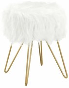 JAMINA fehér/arany puff