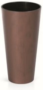 TUBUS SLIM CORTEN virágtartó 25 cm betéttel, patinázott acélból, 25 cm