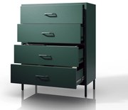 Komód CARLA, 800 x 1015 x 400 mm, Modern: palack zöld