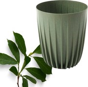 Virágtartó magas nagy Virágtartó Zöld Műanyag virágtartó betéttel 30xh36cm