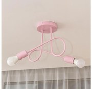 Felületre szerelhető csillár OXFORD 2xE27/15W/230V rózsaszín