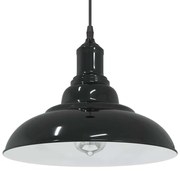 függesztéklámpa magassága állítható E27 fényes fekete Ø31cm fém