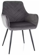 Maya Velvet étkezőszék, szürke