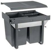 Hulladékgyűjtő GTV Practi Eco 450, szelektív, manuális működés, lágy záródás, 20+2*10 L edénnyel, fedéllel