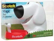 Ragasztószalag-adagoló, asztali, feltöltött, 3M SCOTCH C31, kutya (LPC31D)