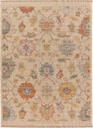 Gyapjú Nappali Szőnyeg Nagy 200x285cm Természetes Rojtok Keleti Retro