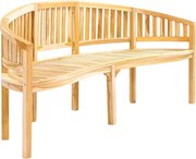 vidaXL tömör tíkfa banán alakú pad 200 cm