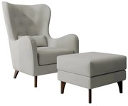 Fotel lábtartóval Calimero II  (szürke + wenge). Akció -16%. 1099324