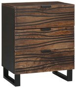 vidaXL Éjjeliszekrény fiókkal Dió 50 x 33 x 62 cm Tömör akácfa