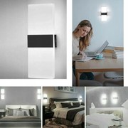 Beltéri Led fali lámpa, fali lámpatest 6W 6000K, hideg fehér