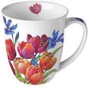 Tulipános porcelán bögre Tulips of joy 400 ml