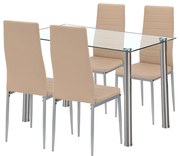 Mateo 4+1 étkező garnitúra bézs-szürke