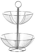 Baker 2 szintes fém gyümölcsös kosár, magasság 41 cm - Casa Selección