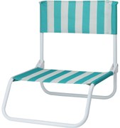 Stripes összecsukható strandszék, 65 x 44 x 19 cm, zöld
