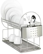 WENKO 2329100 - DUO edénycsepegtető 21x33 cm, rozsdamentes acél/ezüst