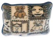 Sleepy-Kids gyermek párna macis mintával 100% bárány gyapjú 520 g/m²