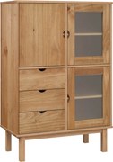 vidaXL OTTA tömör fenyőfa magasszekrény 85 x 43 x 125 cm