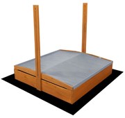 120 cm-es homokozó impregnált tetővel + agrotextíliával