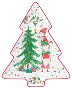 Karácsonyi manó fenyőfa alakú tálca Ready for Christmas