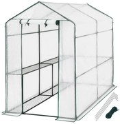 TecTake GmbH 401861 fólia üvegház 186x120x190 cm - fehér