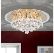 Orion DLU 2378/4/38-Kristály mennyezeti lámpa GLORIA 4xG9/40W/230V átm. 38 cm arany