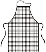 Konyhai kötény CHECKS, fehér-fekete