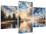 Kép - Napfestmény a víz felett (90x60 cm)