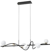 Zuma Line MD3145-6-EBGN - Csillár zsinóron NISYRO 6xG9/3,5W/230V fekete