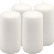 Oszlopgyertya szett 15 cm × Ø7.5 cm 4 db paraffinból fehér