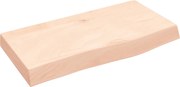 vidaXL kezeletlen tömör tölgyfa fali polc 60x30x(2-6) cm