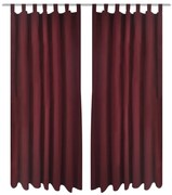 2 db bordó mikroszatén függöny 140 x 225 cm