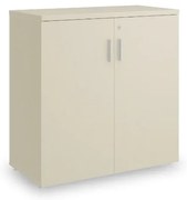 SimpleOffice alacsony szekrény 80 x 40 x 80 cm, nyír