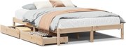 vidaXL tömör fenyőfa ágy matrac nélkül 140 x 190 cm