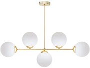 Csillár rúdon FIRA 5xE27/60W/230V arany