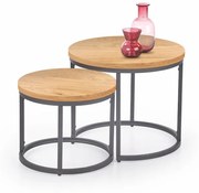 Oreo Dohányzóasztalok Arany Tölgy - Fekete