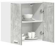 betonszürke szerelt fa konyhai fali szekrény 60x31x60 cm