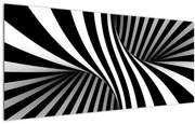 Absztrakt kép zebra csíkokkal (120x50 cm)