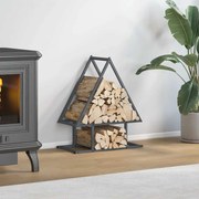 antracitszürke hidegen hengerelt acél tűzifatároló 50x25x60 cm