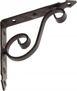 Kovácsoltvas Dekoratív Polc Tartó 150 x 150 MM Fekete