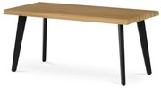 Dohányzóasztal 120x60x55 cm, MDF lap, vadtölgy dekor, fém lábak