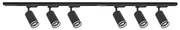 PIPE sínrendszerbe illeszthető spotlámpa 6xGU10/10W/230V, fekete