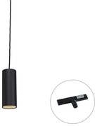 Dizájner függőlámpa fekete 1-fázisú sínadapterrel - Slimline Tubo