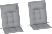 Outsunny 2 db-os F cushion napozóágyhoz - Vízálló párna 50x116x5 cm, Világosszürke | Aosom