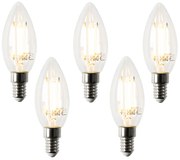 5 darabos Smart E14 LED izzó készlet B35 4.5W 470 lm 2700K